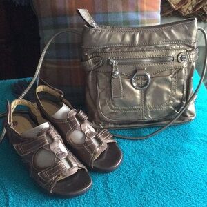 Cross body purse and sandals